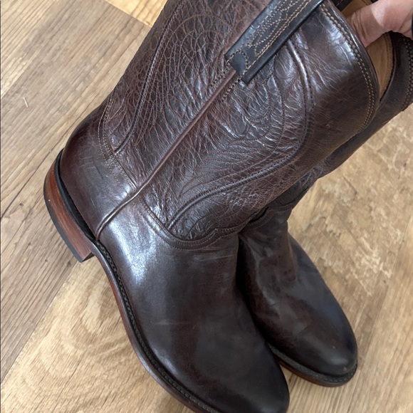 Lucchese Dark Brown Western Boots - Picture 5 of 7